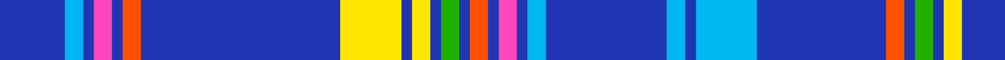 Brightly colored banner with vertical stripes of varying widths